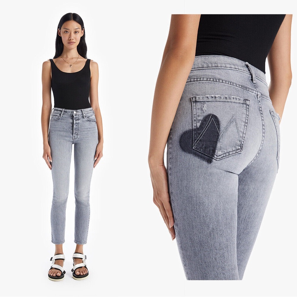 MOTHER The Button Fly Dazzler Ankle Jeans - size 26